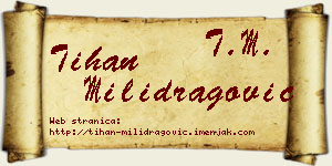 Tihan Milidragović vizit kartica